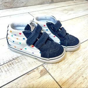 Vans Toddler Corduroy & Hearts Size 8